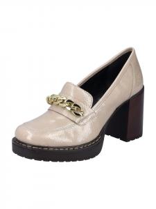 Туфли-лодочки бежевого цвета с высоким передом rieker