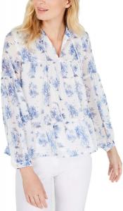 Многоуровневый топ с цветочным принтом Tommy Hilfiger, Blue