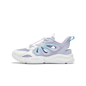 XTEP Нескользящие износостойкие низкие повседневные кроссовки цвета Snow Cyan Purple для детей