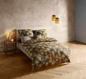 Постельное белье Mako-Satin 135x200 Dots Balls Brown Gold 114563-03 Fleuresse