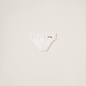 Трусы из стрейчевого джерси petit bateau x miu miu MIU MIU, белый