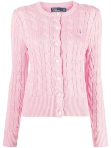Polo Ralph Lauren кардиган Polo Pony фактурной вязки, розовый