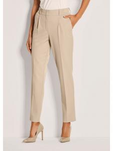MADELEINE Зауженные деловые брюки из эластичного материала бежевого цвета