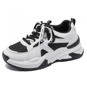 Амортизирующие нескользящие водонепроницаемые низкие массивные кроссовки women's M.M Party, черный