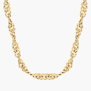 24-дюймовая цепочка Singapore из 14-каратного желтого золота (1,7 мм) Blue Nile