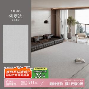 Y U-LIVE Ковер 200х300 см для гостиной/спальни в итальянском минималистичном стиле, waterproof, моющийся, дышащий, велюр