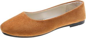 Балетки для женщин, удобные, однотонные, мягкие, повседневные, с заостренным носком, без шнурков, легкие, для прогулок на улице, деловые, на низком ходу, осенние, модные, для платьев, свадеб, вечеринок Canbebig, Brown