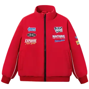 Детская утепленная куртка с воротником стойкой Moderate Jeep, red