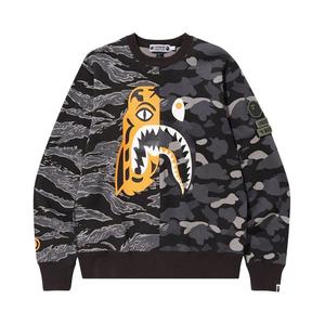 Свитер BAPE x Undefeated Tiger Shark Half Crewneck, Black