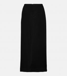 Фланелевая юбка макси Vince, черный