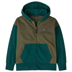 Детская толстовка с капюшоном на молнии - куртка для тренировок и занятий спортом Patagonia, зеленый