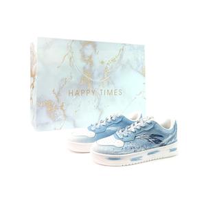 ANTA Расслабленный амортизация, износостойкие низкие кроссовки для скейтборда unisex синий белый