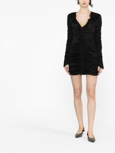 Blumarine драпированное платье с оборками, черный