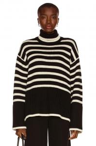 Свитер Toteme Signature Stripe Turtleneck, цвет Black Stripe