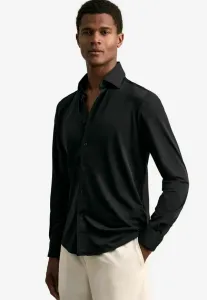 Классическая рубашка с длинными рукавами для путешествий и официальных мероприятий. Reiss, Black