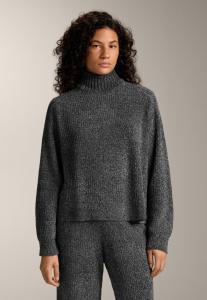 Джемпер OYSHO HIGH NECK CABLE KNIT, Black