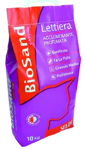 Наполнитель комкующийся для кошачьего туалета Dimac Biosand среднезернистый 10 кг