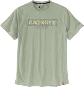 Carhartt мужская футболка с логотипом, расслабленный крой, средний вес, короткий рукав, Sage
