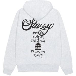 Худи world tour Stussy, серый