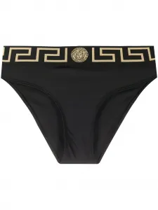 Плавки бикини с узором Greca VERSACE, черный
