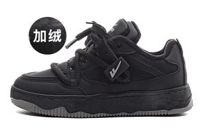 Кроссовки WARRIOR Skateboarding Shoes Unisex Low-top Black, черный