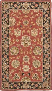 Ковер SAFAVIEH, 84 x 145 см, Chelsea Collection, Rose & Black, ручной работы в стиле French Country из шерсти, идеально для помещений с высокой проходимостью: прихожая, гостиная, спальня (HK505C)