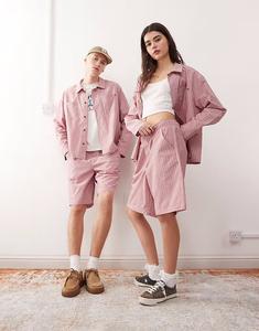 Удлиненные шорты унисекс в красную клетку Reclaimed Vintage