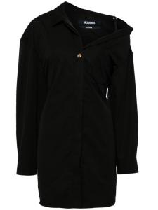 Jacquemus мини-платье с крестьянскими рукавами, черный