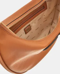 Сумка через плечо с молнией и ручкой Guess, коричневый
