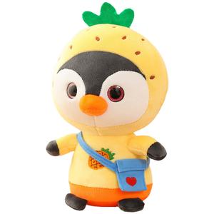 Пуховый хлопковый фруктовый животный рюкзак маленькие пингвины плюшевые куклы высота 25см/35см Barbne, Pineapple