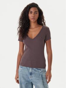 Футболка slim fit Essential DW0DW17385 Tommy Jeans, коричневый