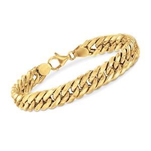 Браслет Ross-Simons Italian Cuban Link из 18-каратного желтого золота Ross-Simons, 7 In