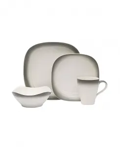 Набор столовых приборов Swirl графитовый 16 предметов, сервиз на 4 персоны Mikasa, gray