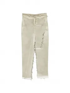 Юбка с эффектом потертости Rick Owens DRKSHDW, бежевый