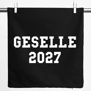 Наволочка Huuraa "Подмастерье 2027" 40x40 см, черный хлопок, подарок на обучение, 2027 Hellweg Druckerei