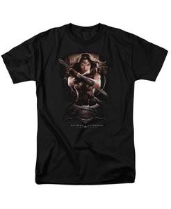 Мужская футболка с коротким рукавом Wonder Woman Ground Zero для взрослых Batman V Superman, Black
