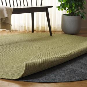 Ковер-подложка SAFAVIEH, 183 x 183 см, Dual Surface — круглый, толщина, войлок + резина, нескользящий и прочный дизайн для твердых полов и ковров, цвет grey