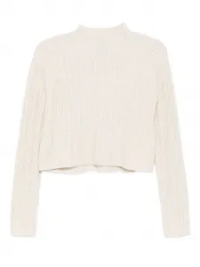 Свитер в рубчик с высоким воротником Maje, нейтральный