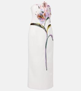 Райна коктейльное платье с цветочной аппликацией Leo Lin, Lily Print in Snow