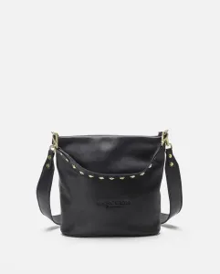 Сумка Tango среднего размера из кожи белого цвета с застежкой-молнией Mercules, черный