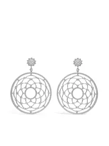 Серьги Merletti из белого золота с бриллиантами LEO PIZZO, серебряный