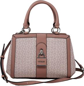 Женская сумка-саквояж GUESS с замком Larsa Lock Charm Rose Pink Logo