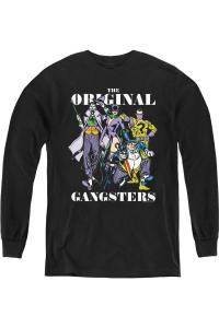 DC Comics Original Gangsters Молодежная футболка с длинным рукавом Gildan, черный