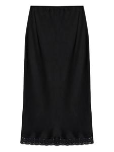 Юбка-карандаш с кружевной отделкой Victoria Beckham, черный