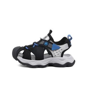 Дышащие низкие детские сандалии для детей Jeep, черный/синий/серебряный