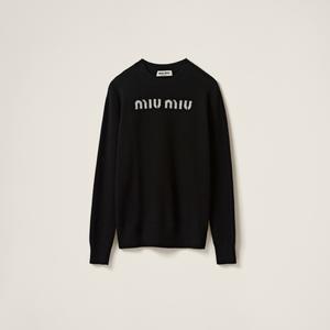 Свитер из шерсти и кашемира MIU MIU, черный