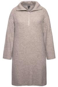 Ulla Popken Вязаное платье в бежевом цвете