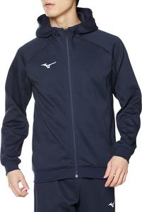 Толстовка Mizuno 32MCA177 унисекс для взрослых, на молнии, тренировочная одежда, темно-синий