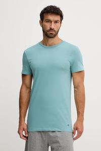 Хлопковая футболка для отдыха, упаковка из 3 шт. Calvin Klein Underwear, бирюзовый