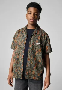 Рубашка underground с открытым воротником и короткими рукавами с принтом Smallsaints, Leopard